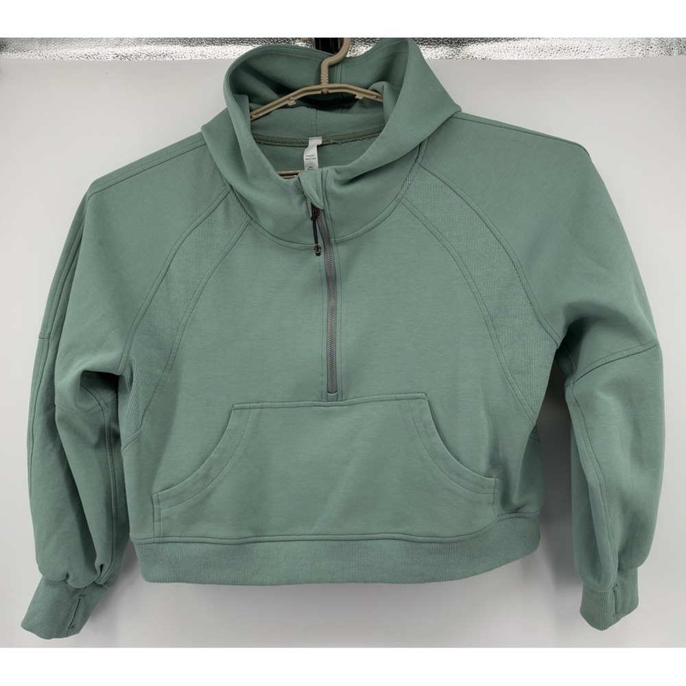 Lululemon Scuba Oversized 1/2 Zip Hoodie Sweatshirt Green Women's Size XL